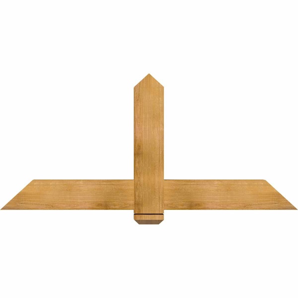 Ekena Millwork Eugene Rough Sawn Timber Gable Bracket, Western Red Cedar, 60"W x 27"H x 4"D x 6"F, 11/12 Pitch GBW060X27X0406EUG00RWR - main